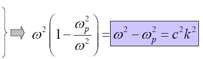 Disersion relation for bul lasons