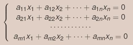 Forma generala Sisteme liniare omogene Observatie: Sistemele liniare omogene sunt intotdeauna compatibile.