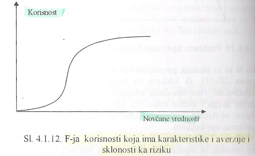 Postoji situacija kada je donosilac odluke sklon riziku pri manjim novčanim iznosima, ali se