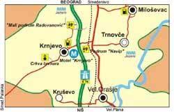 Слика 22. Локација Цркве брвнаре у Крњеву Некада се у овој згради налазила збирка од 60 икона рађених са темпером на дрвеној подлози.