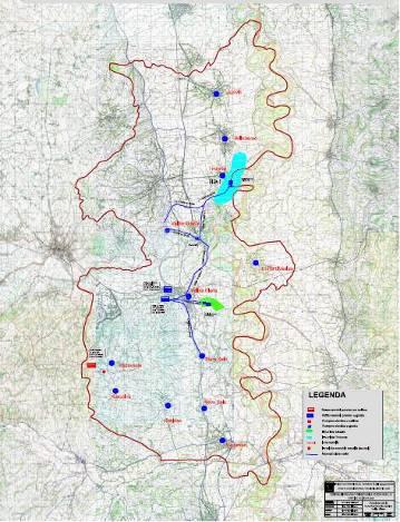 Јужни правац којим се водом снабдевају насеља Старо Село, Ново Село, Марковац, Ракинац, Купусина и Радовање. Слика 40. Садашње стање водоснабдевања општине Велика Плана 3.1.