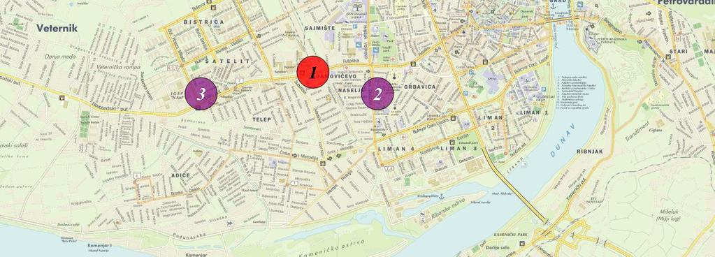 На основу утврђене вредности индикатора укупне буке (L den ) у животној средини у Граду Новом Саду, једно (1) мерно место (Футошка улица) припада групи III ниво буке је у опсегу 65-69 db (А), а два