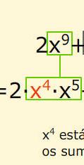 . Operacións Suma e diferenza Para sumar ou restar polinomios xúntanse monomios de igual grao e súmanse ou réstanse P(x) =5x 3 +x +3x+4 Q(x) )=6x 3 +7x +5x+1 P(x)+Q(x)=5x 3 + x +3x+4 + 6x 3 +7x