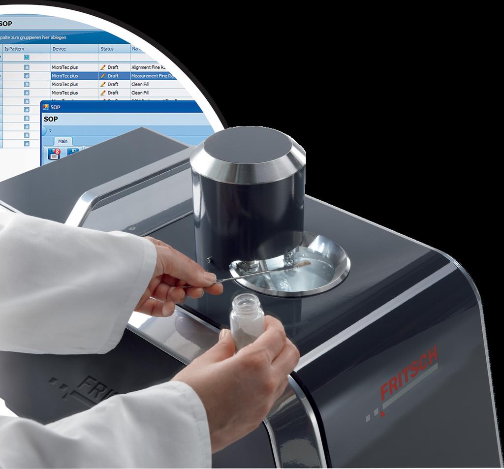 0.01-2000 µm ANALYSETTE 22 NanoTec plus مزایا تعیین توزیع اندازه نانو ذرات در محدوده اندازهگیری وسیع 0.