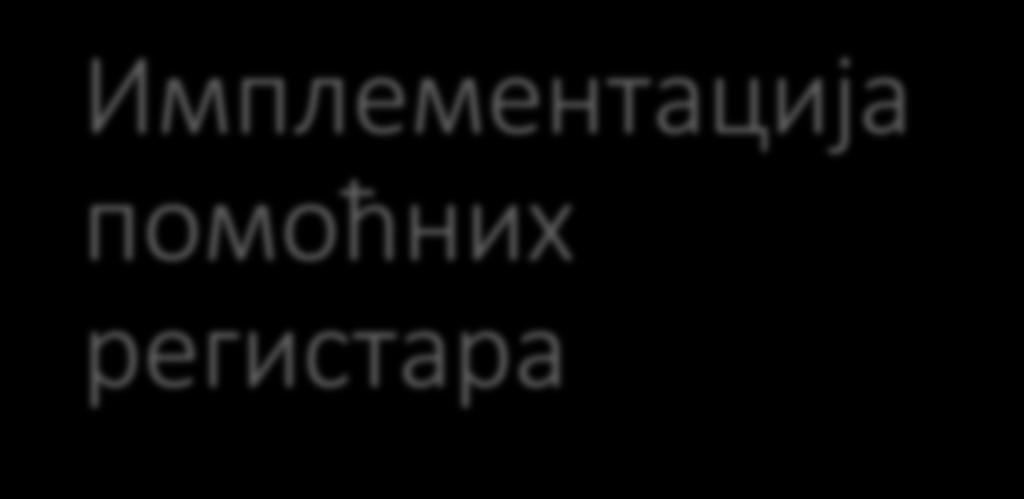 Имплементација помоћних регистара Увод у