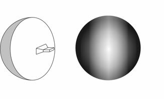 Selleks, et tagada parabooli ühtlasem valgustatus, formeeritakse ruupori väljundisse välja struktuur, mis on sinusoidaalne nii x- kui ka z-telje suunas.
