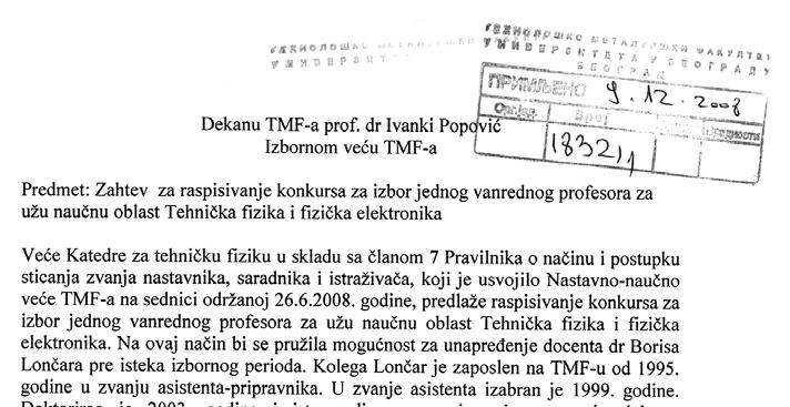 ИЗБОРНО ВЕЋЕ, 18.12.2008. 9 3.