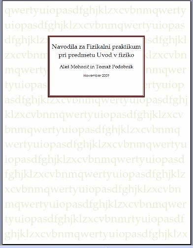 Literatura Navodila za vaje http://www.fmf.uni-lj.si/~mohoric/praktikumki_v13.