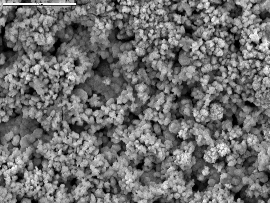 6. SЕМ снимак добијеног праха NiMo (NiSO 4 0,10 mol/l и молибдата 0,005