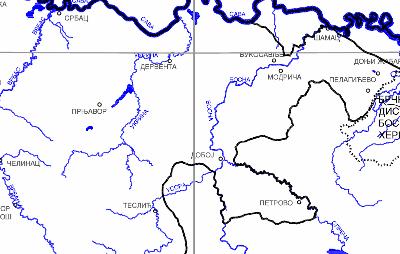 Слика 2.1.5.3. Хидрографија подручја Прњавора (Извор: Просторни план РС до 2015. године) 2.1.6.