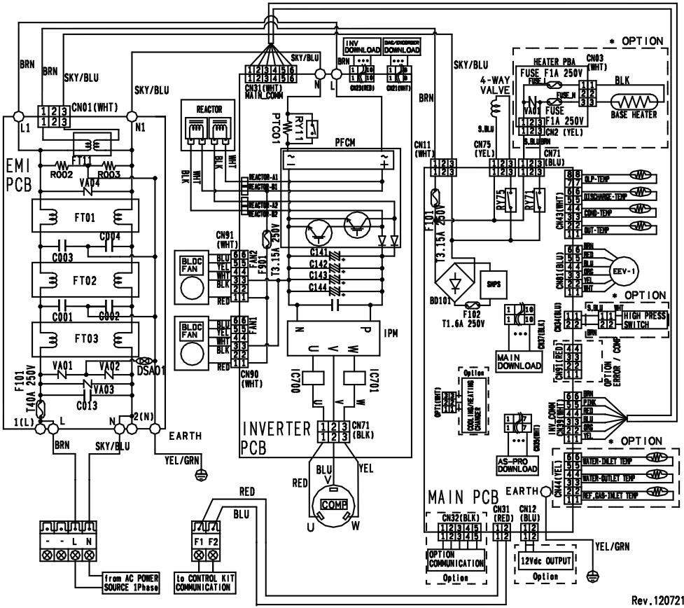 II. Outdoor Unit 6. Wiring Diagrams 6-1.