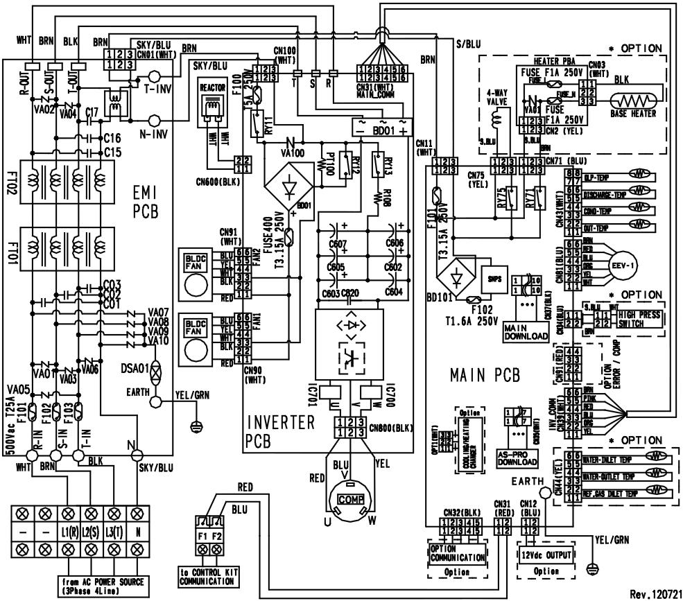 II. Outdoor Unit 6. Wiring Diagrams 6-1.