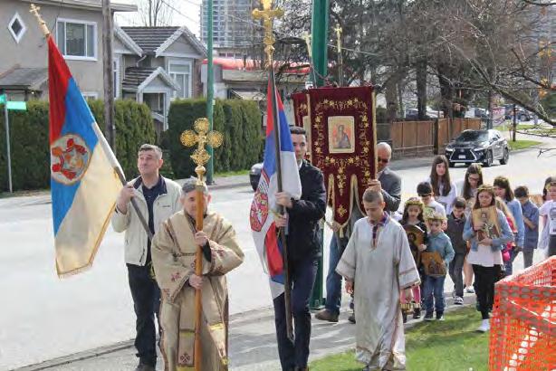 Празник је прослављен како и доликује, најпре молитвеном сабрању на св. Литургији, где је велики број верних,одраслих и деце,приступио св.