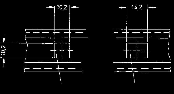 Gręžtinė 12 storio skylė fasado plokštėje, atitinkanti techninius reikalavimus. 2. Eternit inkaravimo detalė. 3. Nerūdijančio plieno tarpinė M6 x 12. 4.