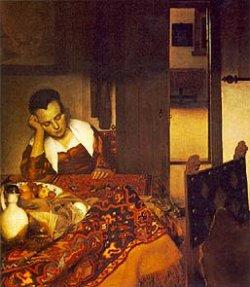 Scheme de culori * culori calde Pictor: Jan Vermeer Nume: Fata adormita;
