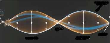 4.7. SUPERPOZICIJA TALASA 209 Slika 4.32: Multifleš fotografija stojećeg talasa na žici. u jednačini).