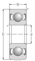 11 Ball Material: ASTM521 & AISI44C Specifications - R Series ISUTAMI Bore d Outer Diameter D Width Flange Dimensions Radius r in. Basic Load Rating lbs. Weight lbs. (Open) Fraction in. Fraction in. W in.