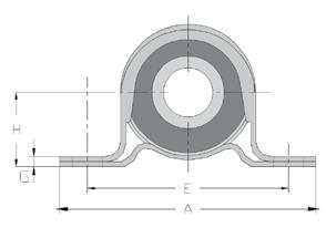 122 Mounted s Mounted Units Mounted s Mounted Units Pillow Block-Pressed Steel - SARPP Series Shaft Dia Boundary Dimensions(mm) Bolt Size Housing Rubber in.