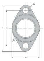 14 Mounted s Exterior Spherical Housing 2 Bolt Flange - FT Series Boundary Dimensions(mm) Da a e g l s b Kg