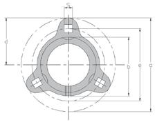 Mounted s Exterior Spherical Housing Mounted s Exterior Spherical Housing 141 Triangle Flange - RFT Series Boundary Dimensions(mm) Da a e b d g s Kg ISUTAMI 4 8.9 63.5 53.2 4.5 1.3 7.1.1 RFT23 47 9.