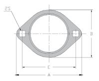 Mounted s Exterior Spherical Housing Mounted s Exterior Spherical Housing 145 Pressed Steel-2 Bolt Flange -