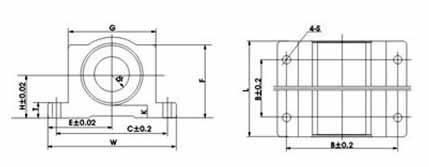 Dimensions Mounting Dimension H E W L F T G K B C S1 Weight (kg) SWA8 12.7 17.45 25.4 5.8 42.88 28.58 6.35 34.93 6.342 25.4 42.88 3.94.9 SWA1 15.875 22.22 31.75 63.5 49.2 36.5 7.14 44.45 7.94 28.