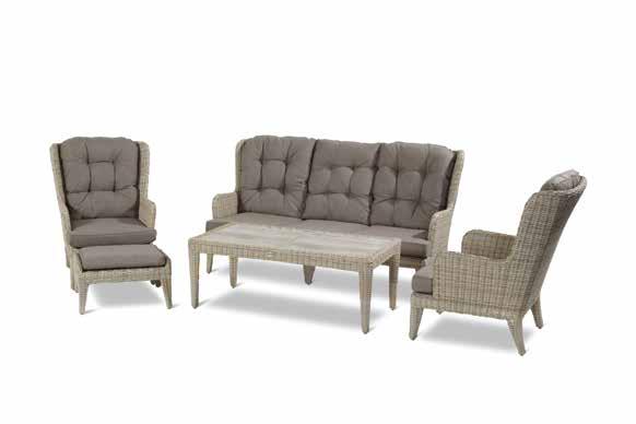 Outdoor LOUNGE enjoy every moment AYANNA LOUNGE SET ARMCHAIR: 70x72x70cm SOFA: 180x70x70cm COF.