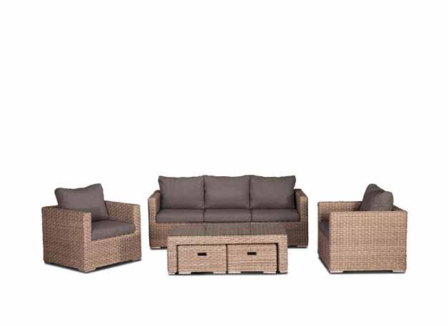 Outdoor LOUNGE FERRARA LOUNGE SET ARMCHAIR: 78x80x71cm 3-SEATER: