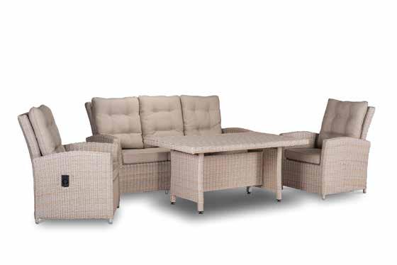 TABLE: 127x60x54cm enjoy every moment GOLIATH LOUNGE SET ARMCHAIR: