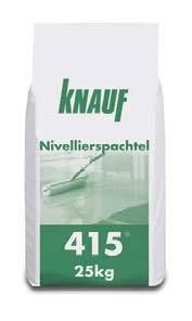 do Grindų mišiniai ir pagalbinės priemonės Knauf Nivellierspachtel 415 Savaime išsilyginantis anhidritinis mišinys grindims, glaistas Vidaus darbams. Anhidritinis (gipsinis).