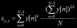 همبستگی متقاطع با واریانس مرتبط است. در ادامه به ذکر چند مثال می پردازیم. در این مثال دو سیگنال x و y داریم که مشابه ولی جابجا شده اند.