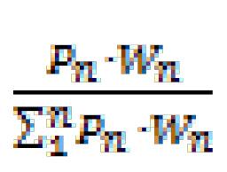 S n = pri čemer je: P n = donos energije [MJ] na kilogram dodane mokre surovine n** W n = utežni faktor substrata n, opredeljen kot:,
