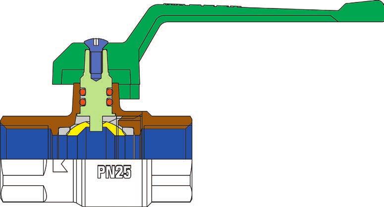 VODA / VODA Krogelni ventili s polnim pretokom / Kuglasti ventili s punim protokom PN (bar) 80 70 60 50 40 30 20 10 0 1/4" 3/8" 1/2" 3/4" 1" 11/4" 11/2" 2" 21/2" 3" Diagram PN-T (tlak-temperatura)