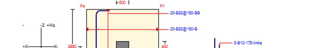 Sheet : Sheet Ref / 34 - Page 34 Concrete Mc=Fc (H/2-Ybar) 1940.8 x (632 / 2-259.3) 110.3 knm Mu =Mc + (M1+...+M8) 110.3 + (3.2+-7.7+-3.4+-4.4+20.1+51.6+23.5) + (8.8) 202.0kNm OK Max Moment/Mu 134.