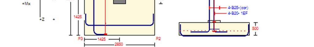 4 deg Design Data X/h, h, b, X, Ac, Ybar 0.824, 616 mm, 500 mm, 507.42 mm, 153381 mm², 256.8 mm Bar group1:m1 fn(bars,d,ε%,σ,la,f) 1 x 25, 539.8, -0.022, -45, -231.9, -21.
