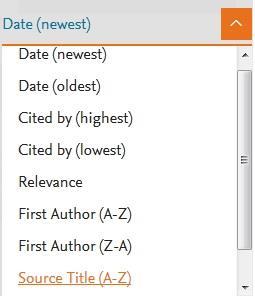Search Results در صفحة نتایج لیست رکوردهای بازیابی شده در SCOPUS و همچنین لیست ثبت اختراعاتی (patents) که در ارتباط با جستجوی مورد نظر هستند مشاهده میشود.