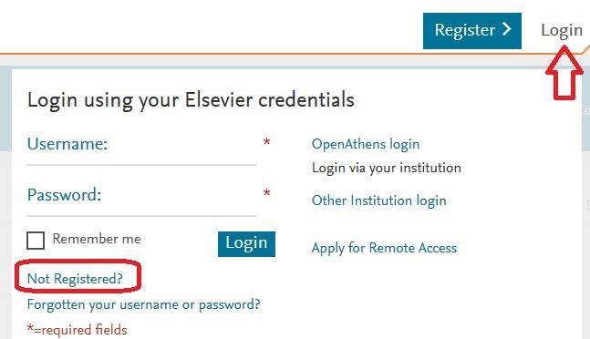 برای ورود به پایگاه SCOPUS با آدرس http://www.scopus.com وارد شوید. SCOPUS با عضویت در محیط :Register سیستم آگاهی رسانی (Alert) استفاده نمود. برای عضویت گزینة عضویت را پر نمائید.