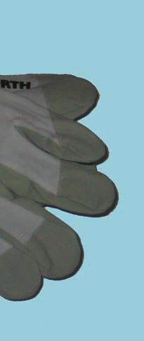 Rabotniot del izraboten od nov vid ve{ta~ki materijal - sinteti~ki fiber impregniran so pamuk Gripster materijal.