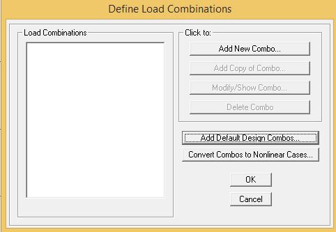 -7-3 تعریف ترکیبات بار بصورت دستی بر اساس ACI اگر بخواهیم ترکیبات