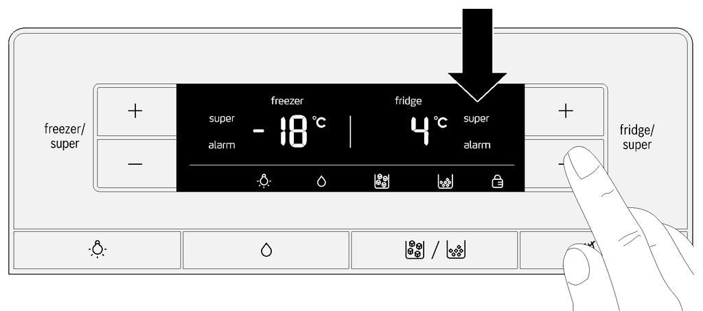 Sıcaklık göstergeleri yanıp söner ve cihaz ayarlanan sıcaklıklara ulaşana kadar gösterge alanlarında "alarm" sembolü görünür.