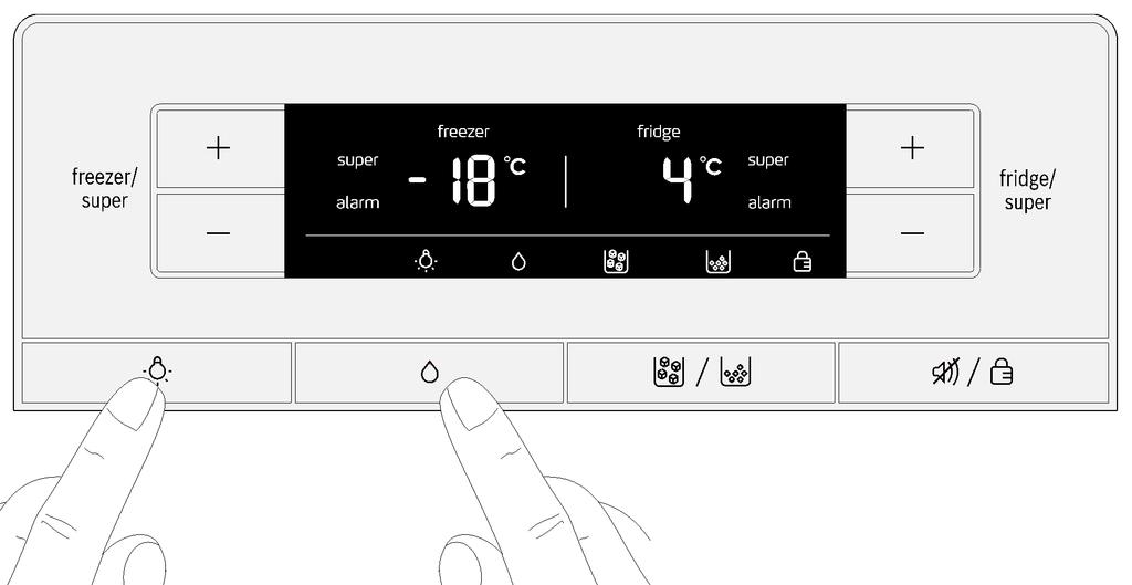 Dondurulmuş gıda için bir risk olmadan alarm devreye girebilir: cihaz devreye alındığında, büyük miktarda taze yiyecek konulurken, Dondurucu kapısı uzun süre açık kaldığında.