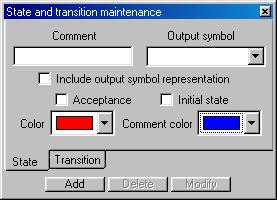 Definiranje skupa stanja 12 U ograđenim dijelovima, "State position and color" i "State position, rotation and color", unose se redom podaci o X i Y koordinati položaja grafičkog prikaza stanja na