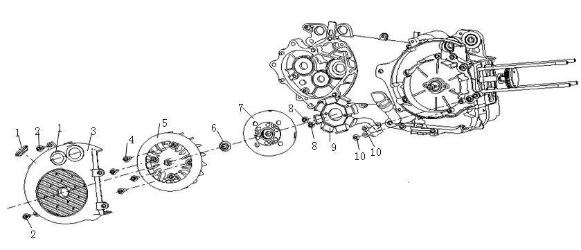 00000 SMALL COVER,LEFT 0000000 OIL SEAL B0000 BOLT 0000000 GEAR COMP,STARTER IDLE 0000000 BUSH I 000000 SHAFT,KICK STARTER 0000000 PIN,KICK STARTER 0000000 SPRING,KICK STARTER 0000000 GASKET 0