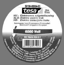 5mm x 9mm x 20m žuto-zelena - pojedinačno pakiranje /0/200 6, ELEKTROIZOLACIJSKE SAMOLJEPLJIVE TRAKE, PVC, VDE 0340, DIN 40633, znak kvalitete VDE, TESA 3.34. 3.34.2 3.34.3 3.34.4 3.34.7 TESA 53948-27 TESA 53948-25 TESA 53948-25 TESA 53948-25 TESA 53948-25 0.