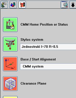 Pripremna lista U nastavku su data objašnjenja nekih važnijih podešavanja: CMM Home Position or Status: ovaj element podešavanja pokazuje vezu između KMM i programa CALYPSO.