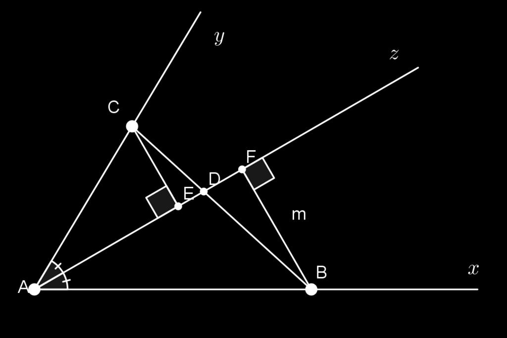 Xét tam giác vuông CAE có cạnh CE đối diện với góc 30 0 suy ra AC = 2CE. Xét tam giác vuông BAF có cạnh BF đối diện với góc 30 0 suy ra AB = 2BF. Do đó AB + AC = 2(CE + BF ).
