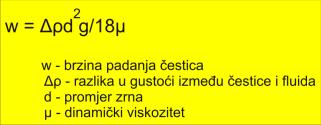 čestice sitnog pijeska lakše se erodiraju od sitnijih ili krupnijih čestica, ali jednom erodirani, silt i glina ostaju u suspenziji do minimalne brzine toka veća brzina erozije za silt i glinu odraz