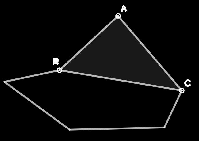 Ako unutar trokuta ABC i na stranicama tog trokuta nema drugih vrhova