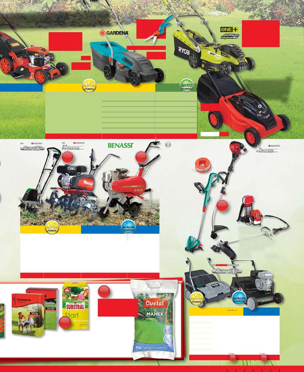 novu vrtnu sezonu! POWERED 'PWRB 46R' 46 cm OHV 139 cm³ 1,9 kw 25-70 mm 60 l 117355-24933993 1.799,- 3 košara 4 v 1 3 odlaganje 3 usitnjavanje 3 bočno izbacivanje Elektična kosilica model 46 cm Novo!