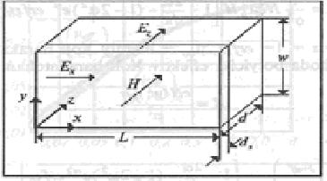 13-rasmda ko'rsatilganidek, uzunligi L, kengligi W, qalinligi d bo'lgan namunaga x yo'nalishida E x elektr maydon, z yo'nalishda H z magnit maydon qo'yilgan, u holda x yo'nalishida tok o'tib tursa,